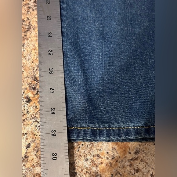 Women’s Loose Fit Wide Leg Blue Jeans Size Large Non Elastic Waist - Picture 10 of 13